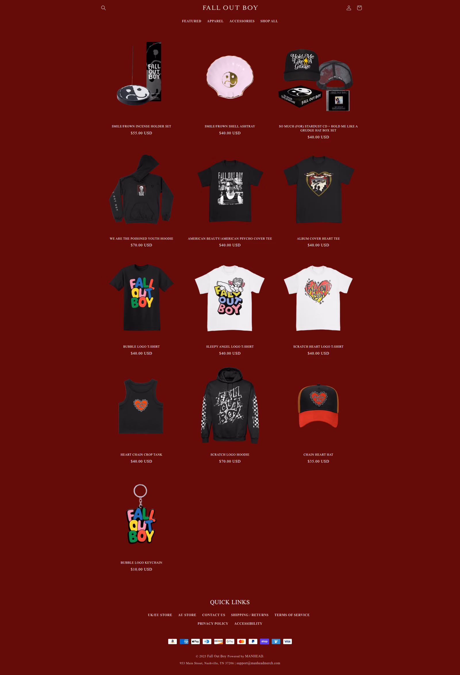 Fall Out Boy - Collection page.